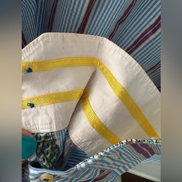 Robert Graham Button Down Shirt XL Men's Blue Purple White Tailored Fit Preppy - Picture 5 of 7